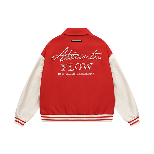 Pearl Embroidered Varsity Jacket