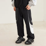 Spliced Contrast Stitching Track Pants