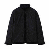 Chinese Button PU Padded Down Coat