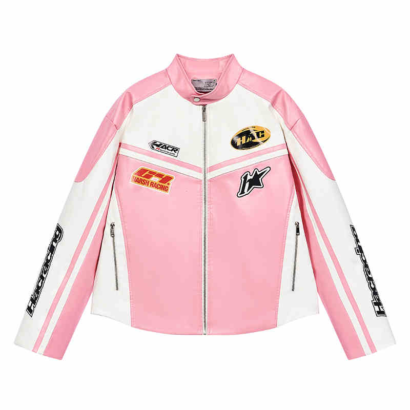 Barbie Pink Embroidered Racing Jacket