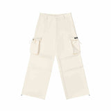 Crisp Pleated Parachute Cargo Pants