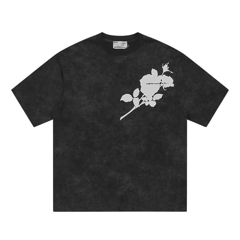 Rose Silhouette Loose Tee