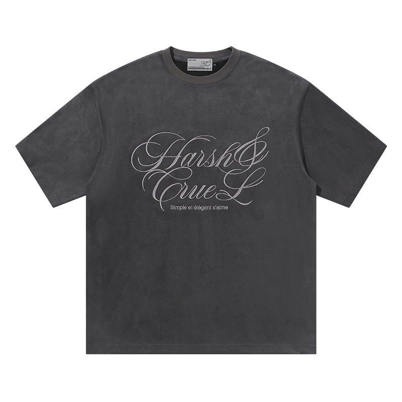 Cursive Logo Suede Tee