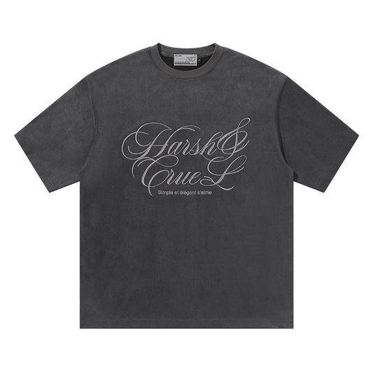 Cursive Logo Suede Tee