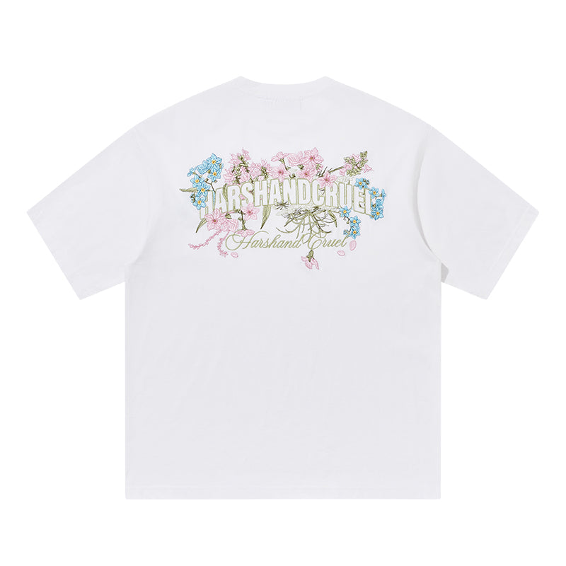 Blooming Flowers Embroidered Tee