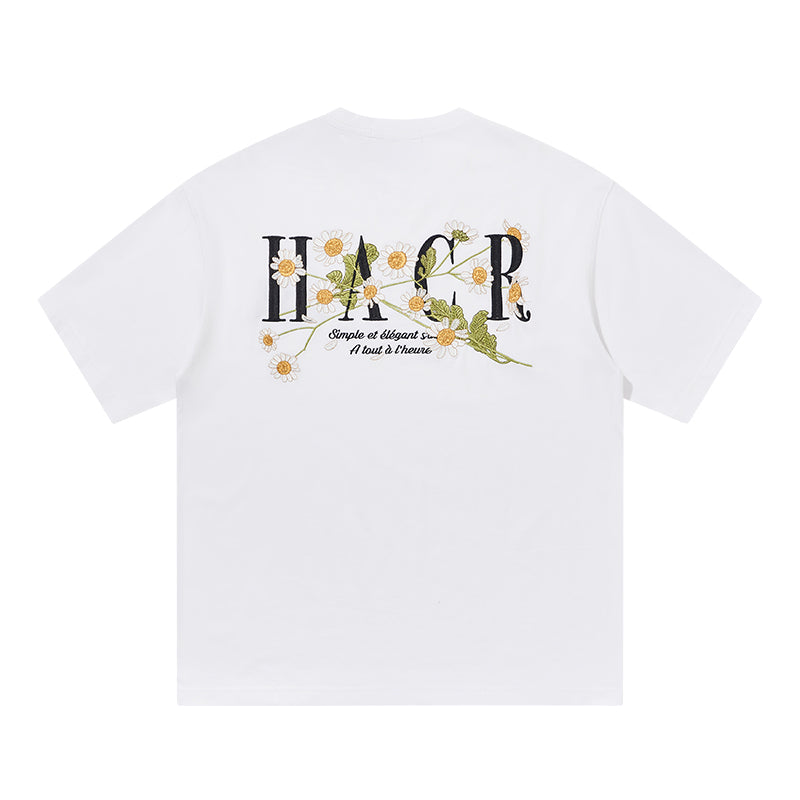 Street Floral Embroidery Tee