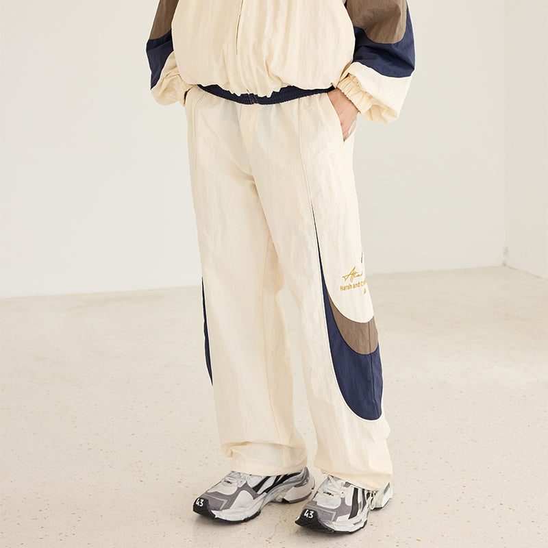 Spliced Contrast Stitching Track Pants