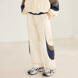 Spliced Contrast Stitching Track Pants