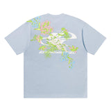 Floral Embroidered Logo Tee