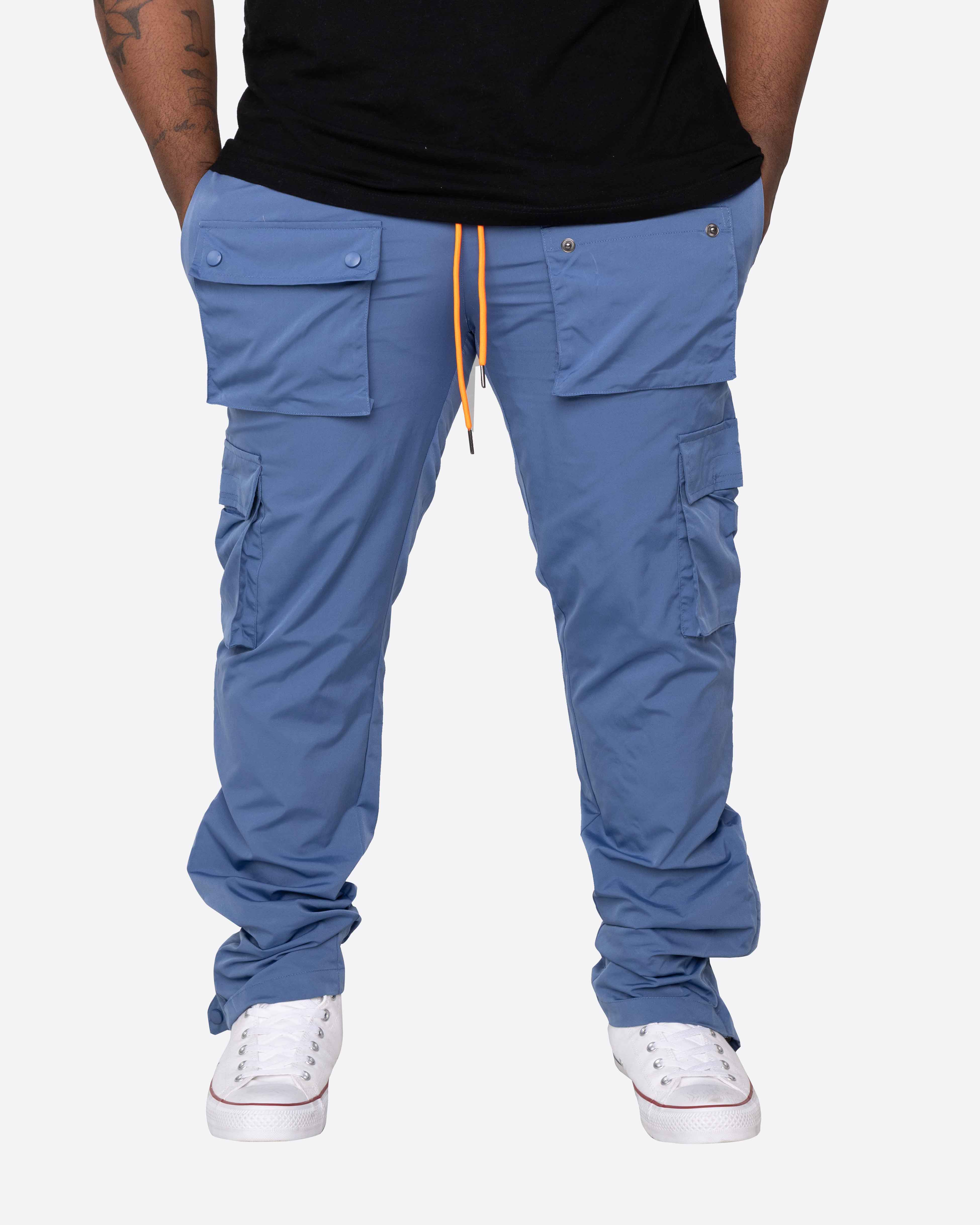 EPTM BIG N TALL SNAP CARGO PANTS-SKY BLUE