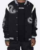 EPTM PAISLEY VARSITY JACKET-BLACK