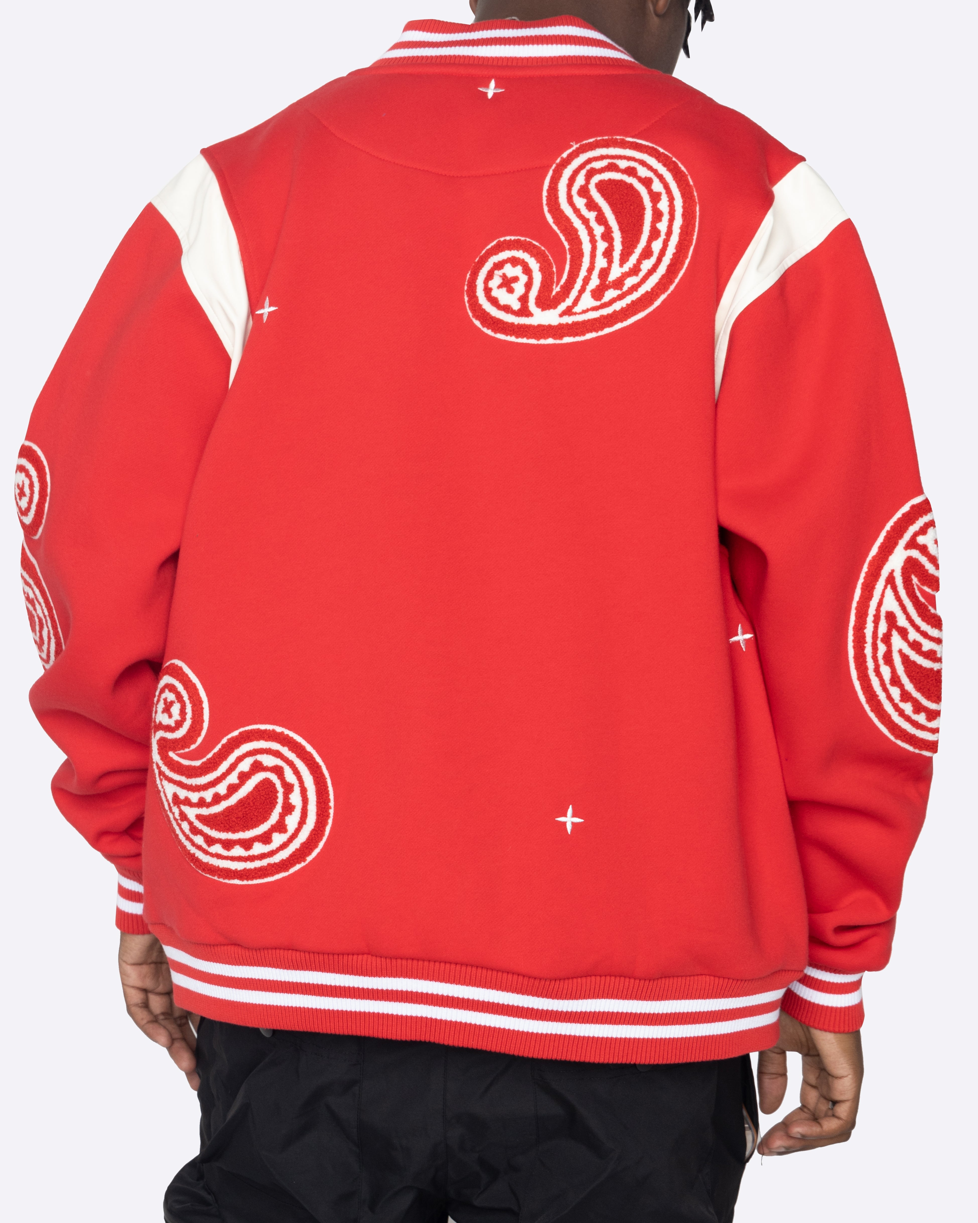 EPTM PAISLEY VARSITY JACKET-RED