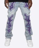 EPTM SKELETOR FLARE DENIM-PURPLE