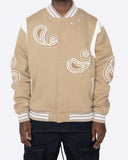 EPTM PAISLEY VARSITY JACKET-KHAKI