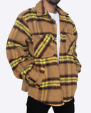 EPTM SLIT FLANNEL SHIRT-MUSTARD