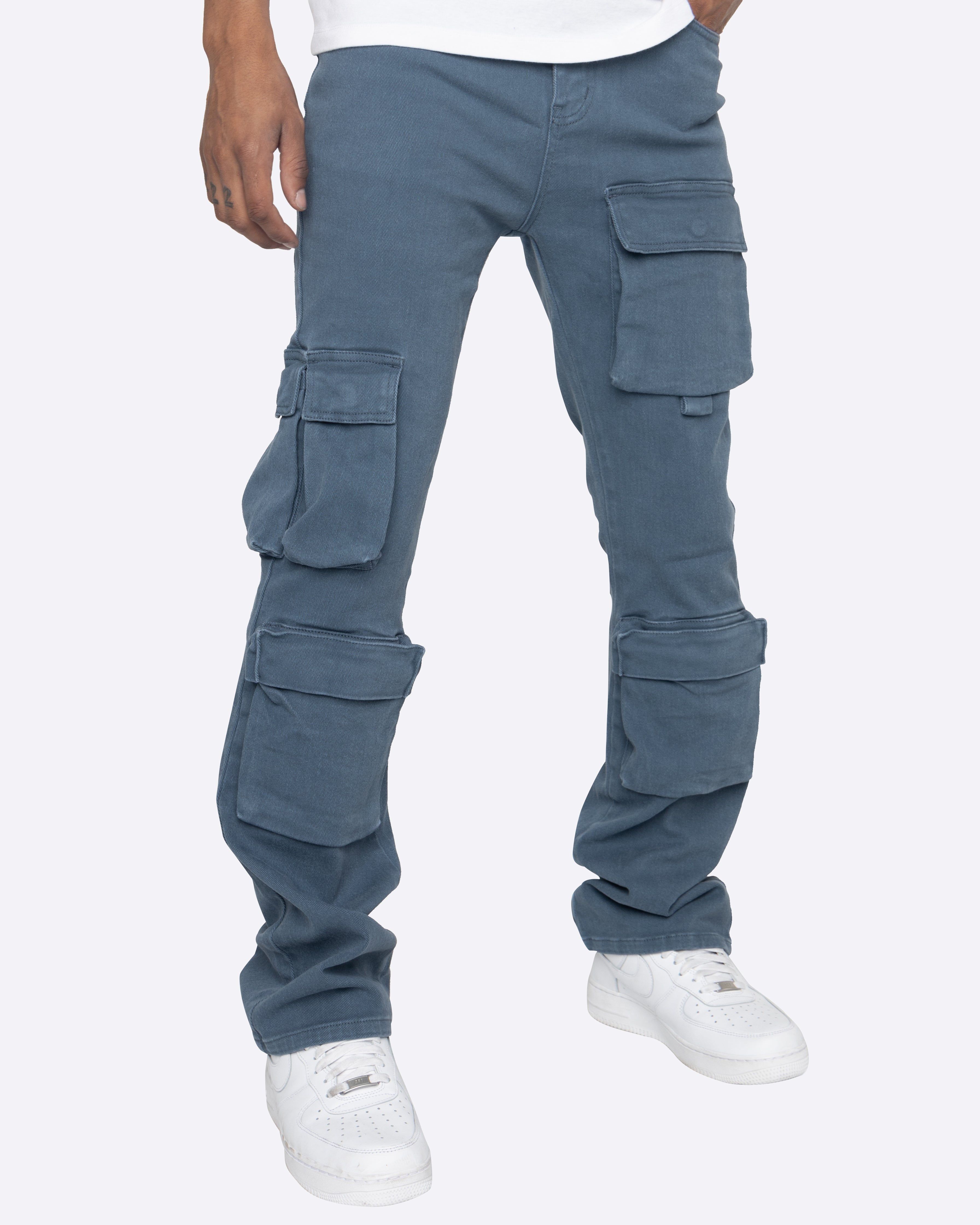 EPTM BACKLOT CARGO PANTS-DENIM BLUE