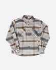 EPTM SLIT FLANNEL SHIRT-MOHAIR/ALMOND