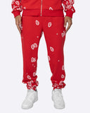 EPTM AMOEBA PRINT SWEATPANTS-RED