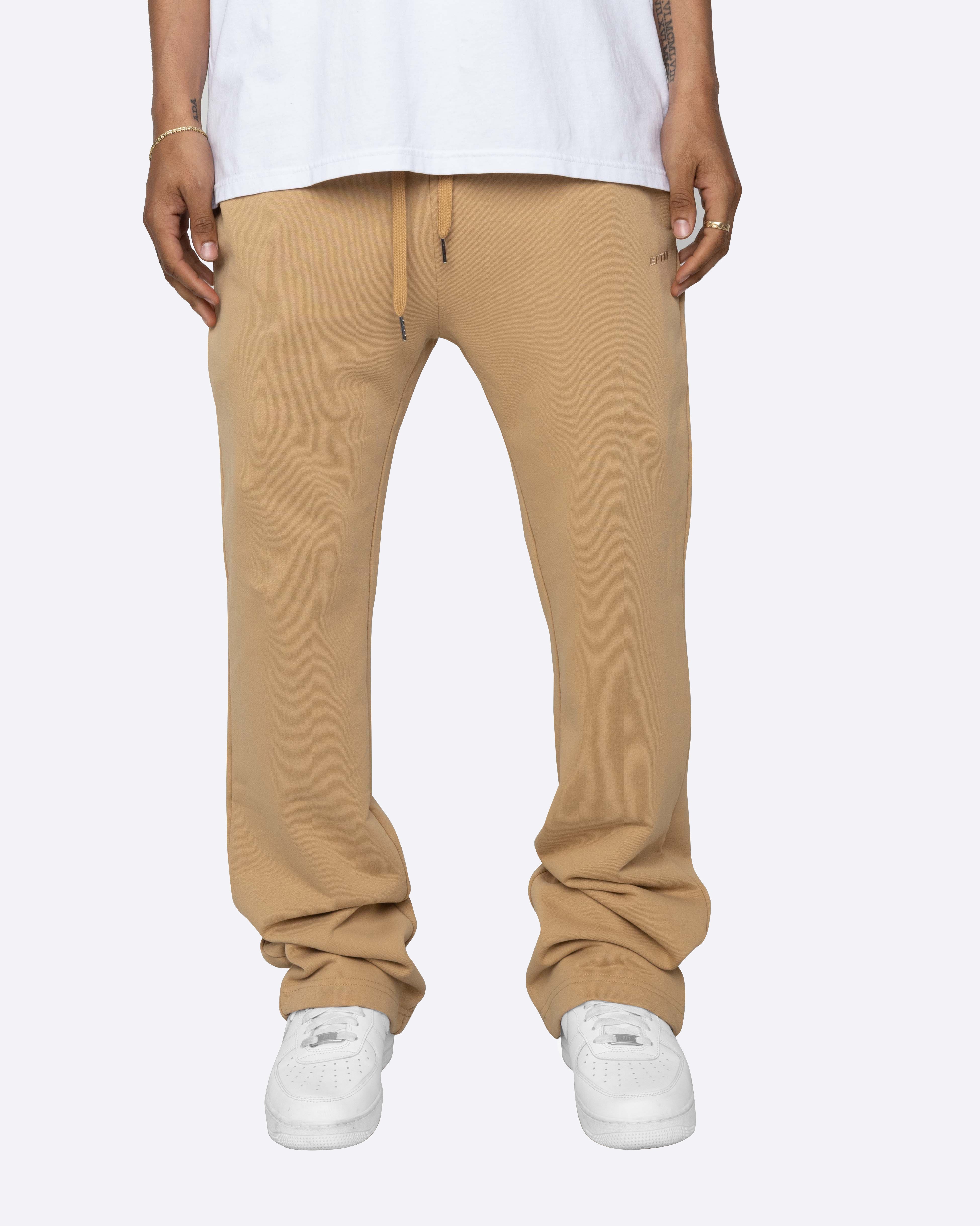 PERFECT FLARE SWEATPANTS-TAN