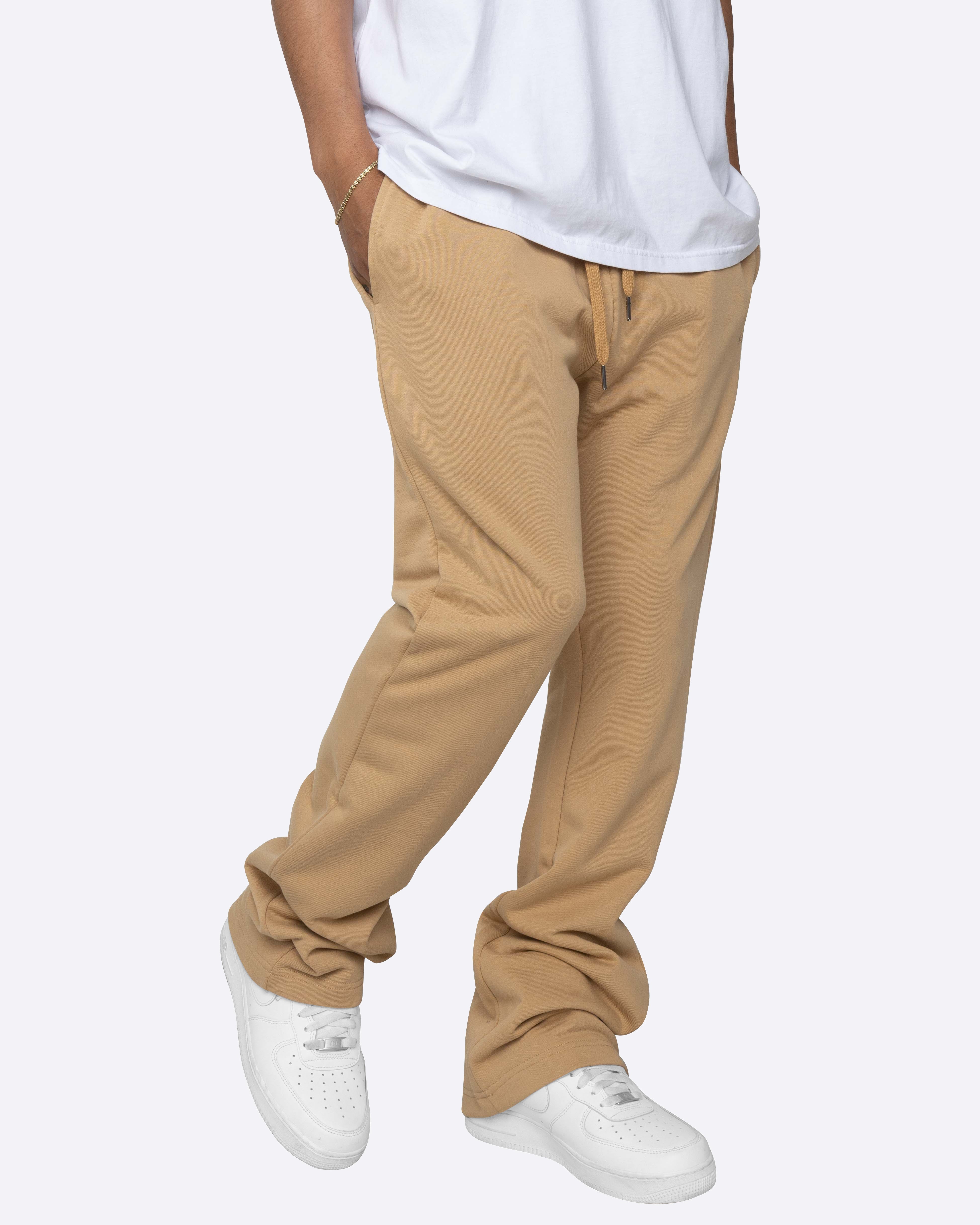 PERFECT FLARE SWEATPANTS-TAN