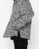 EPTM SIDE SLIT FLANNEL-SNOW LEOPARD