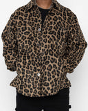 EPTM SIDE SLIT FLANNEL-LEOPARD