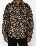 EPTM SIDE SLIT FLANNEL-LEOPARD