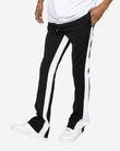 EPTM PIPING FLARED TRACK PANTS-BLACK/WHITE