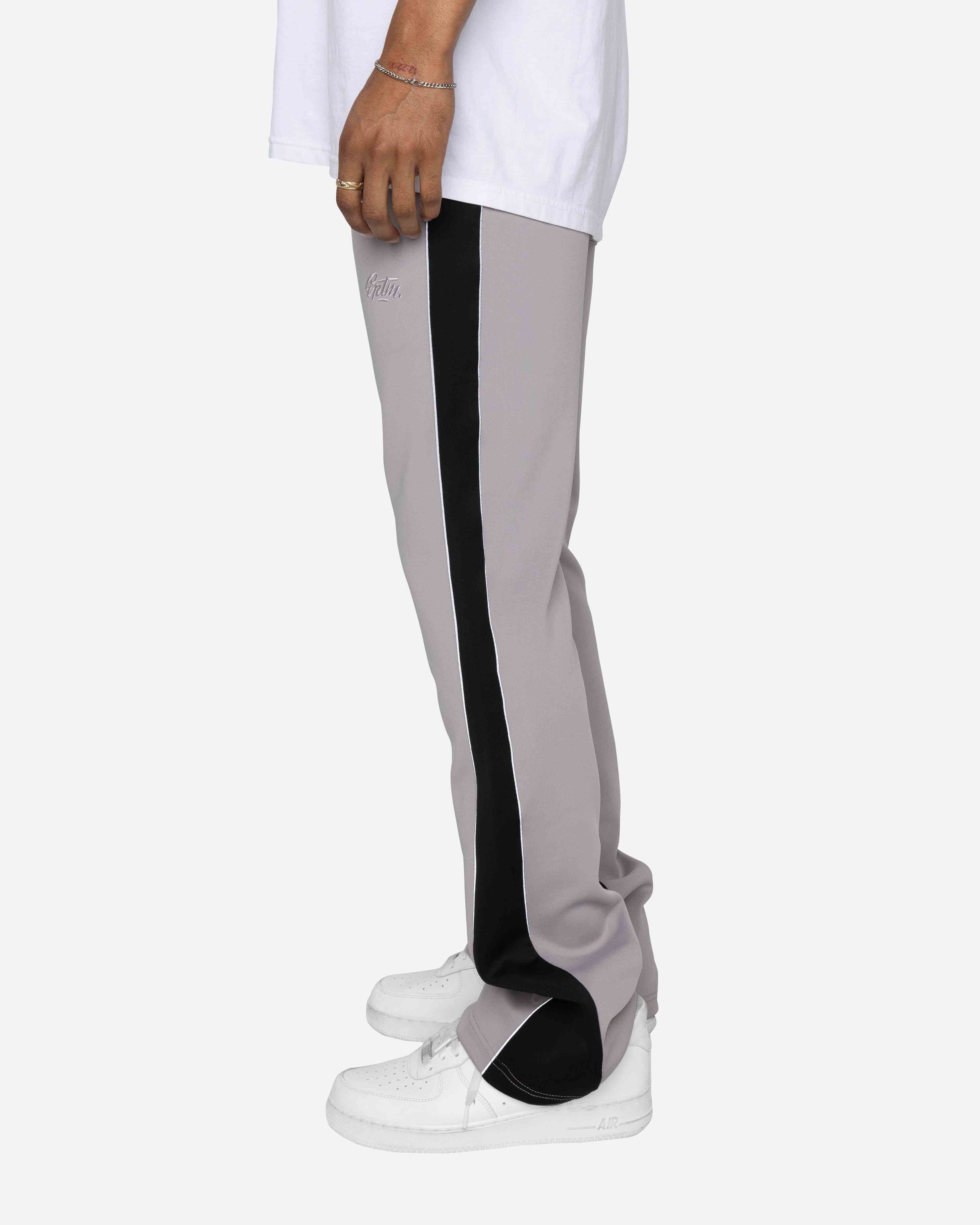 EPTM PIPING FLARED TRACK PANTS-GREY/BLACK