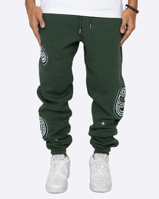 EPTM PAISLEY SWEATPANTS-HUNTER GREEN