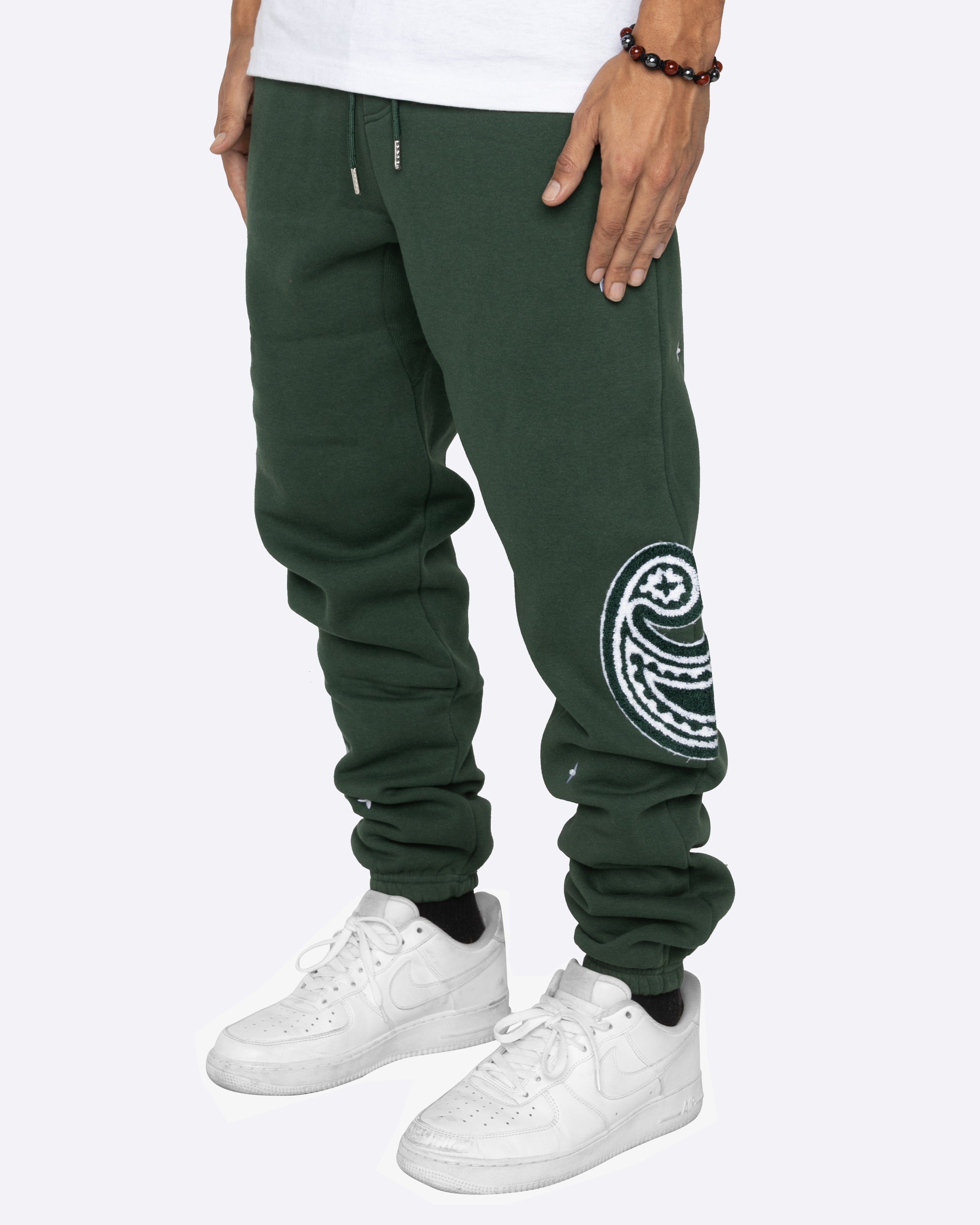 EPTM PAISLEY SWEATPANTS-HUNTER GREEN