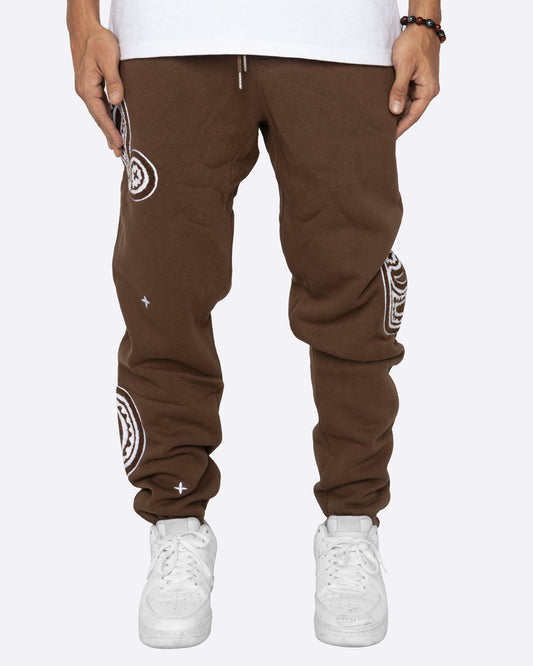 EPTM PAISLEY SWEATPANTS-BROWN