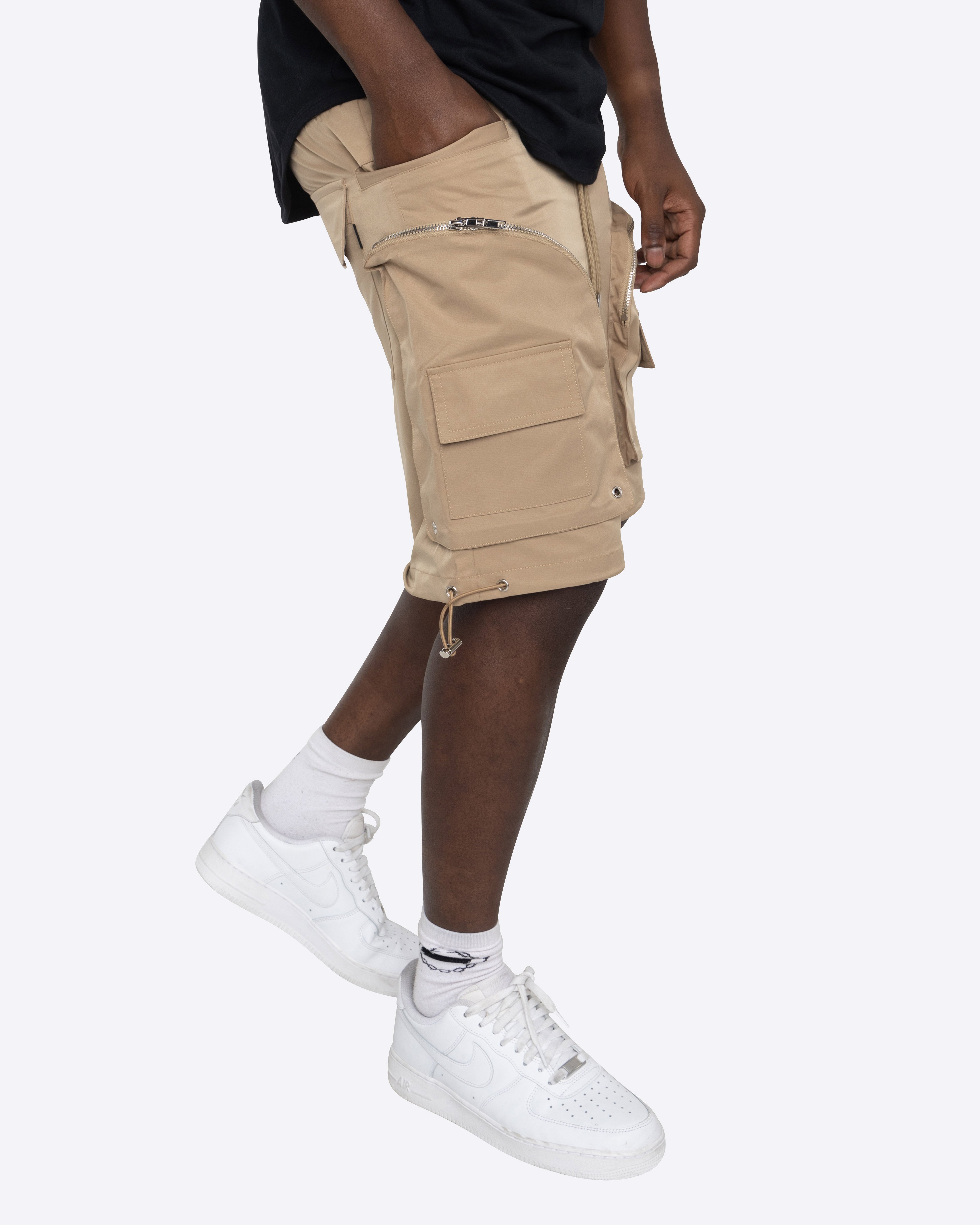 EPTM PAVEMENT CARGO SHORTS-KHAKI