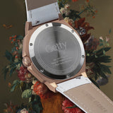 AM406LB - 41 MM JAN VAN HUYSUM WATCH ROSE GOLD WITH LEATHER STRAP