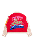 DSM Varsity Jacket - Red/Tan