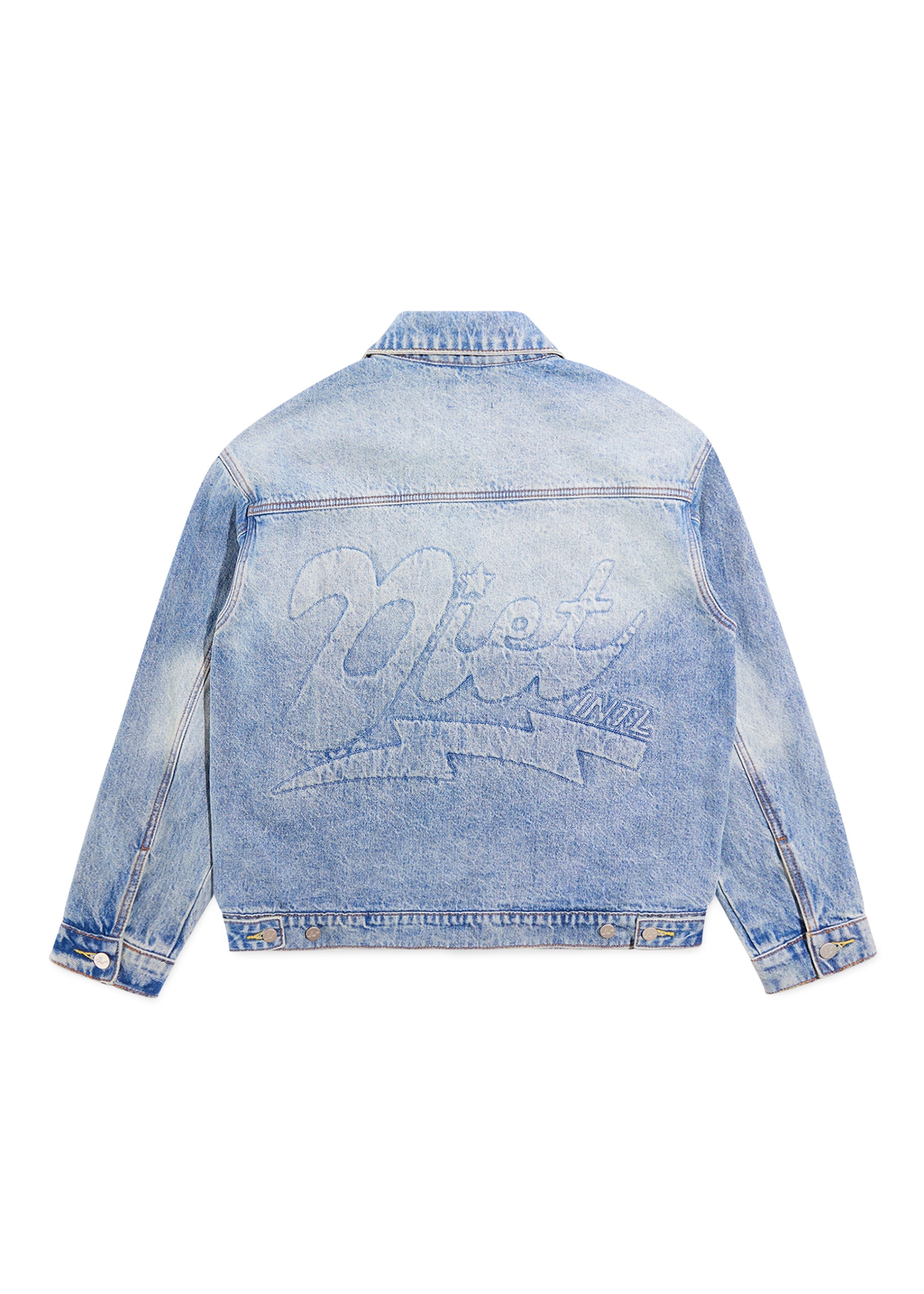 Embossed Denim Jacket - Atlantic