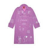 Embroidered Trench Coat [Plum]