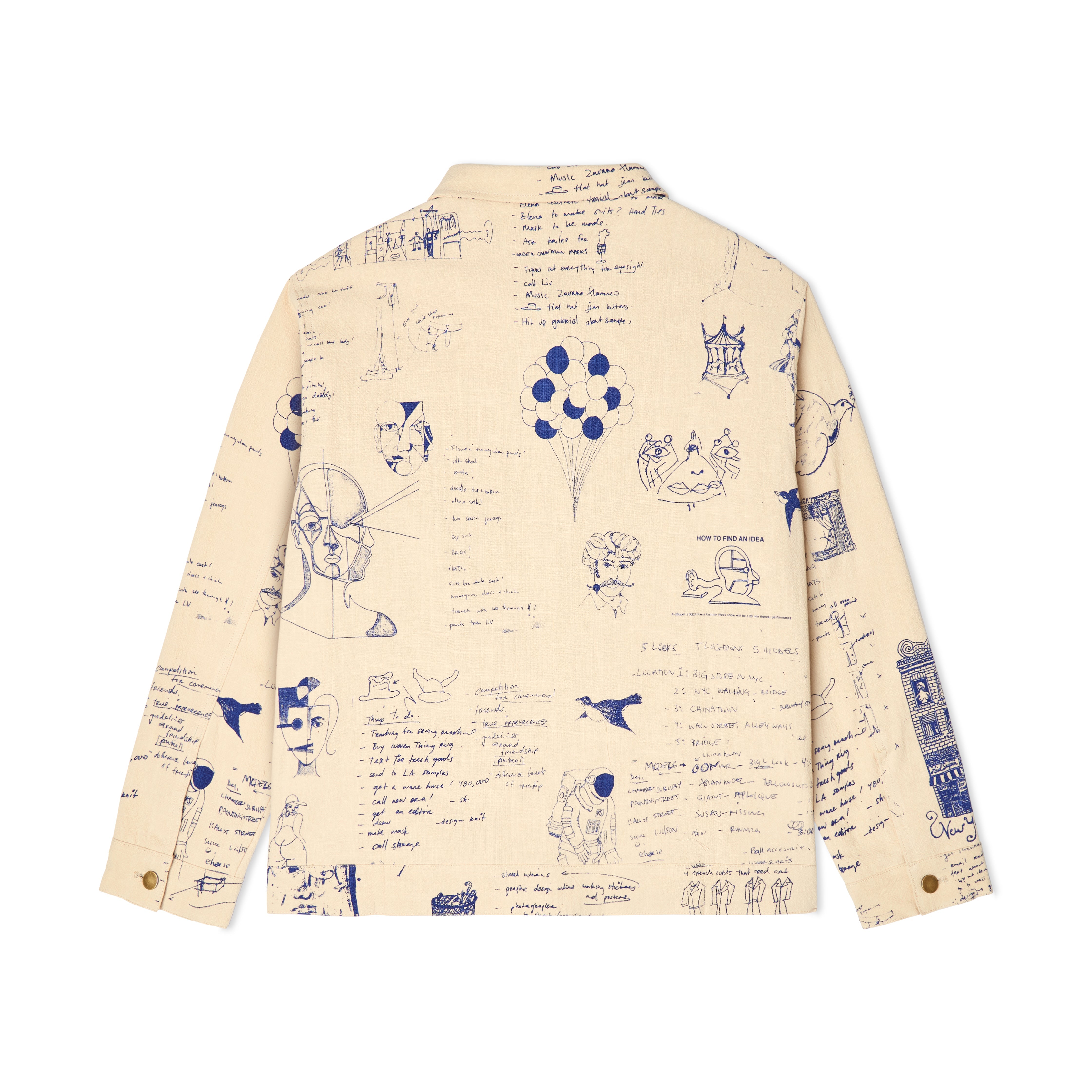 Doodles Linen Coat [Tan]