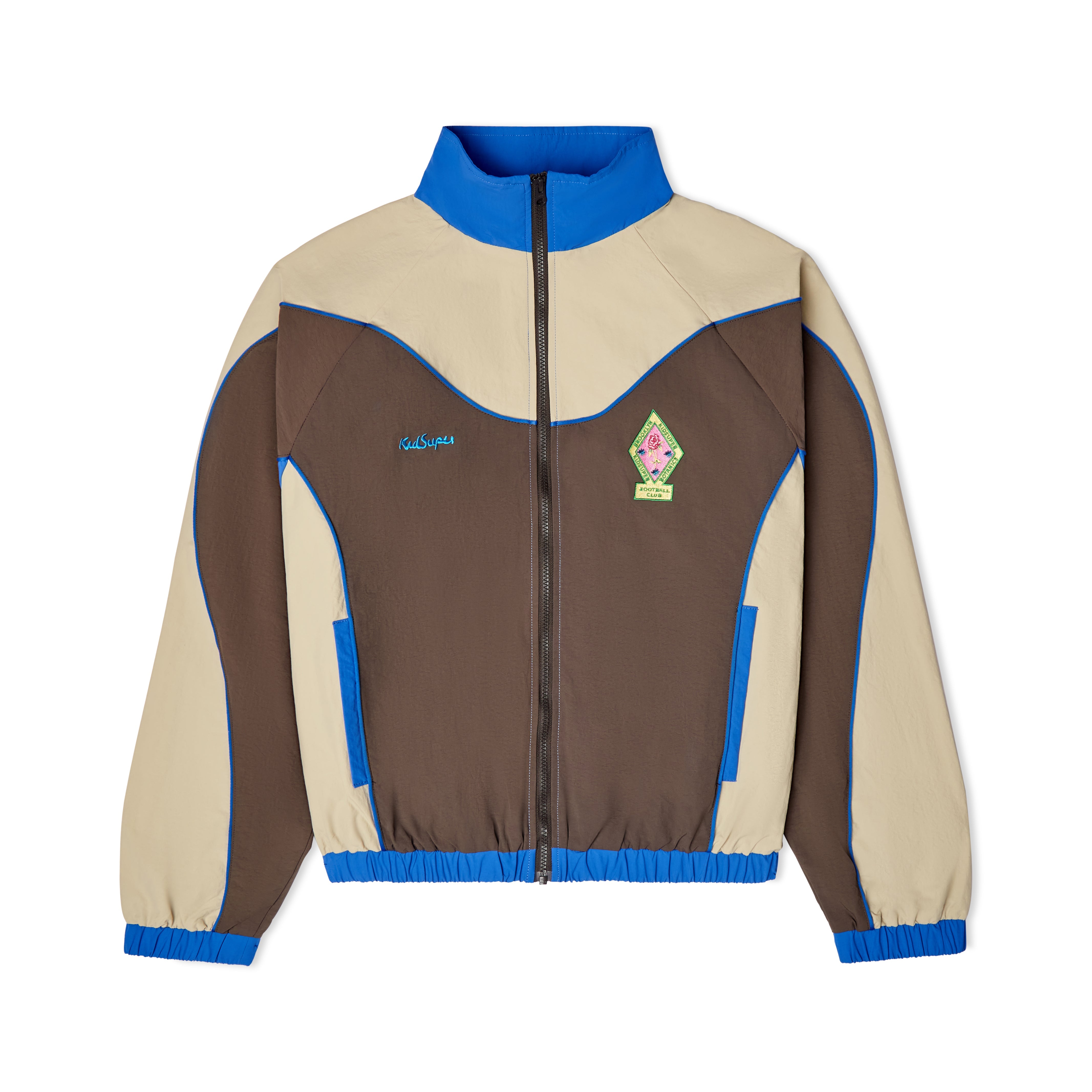 Brooklyn Botanics Nylon Tracksuit Top [Brown/Blue]