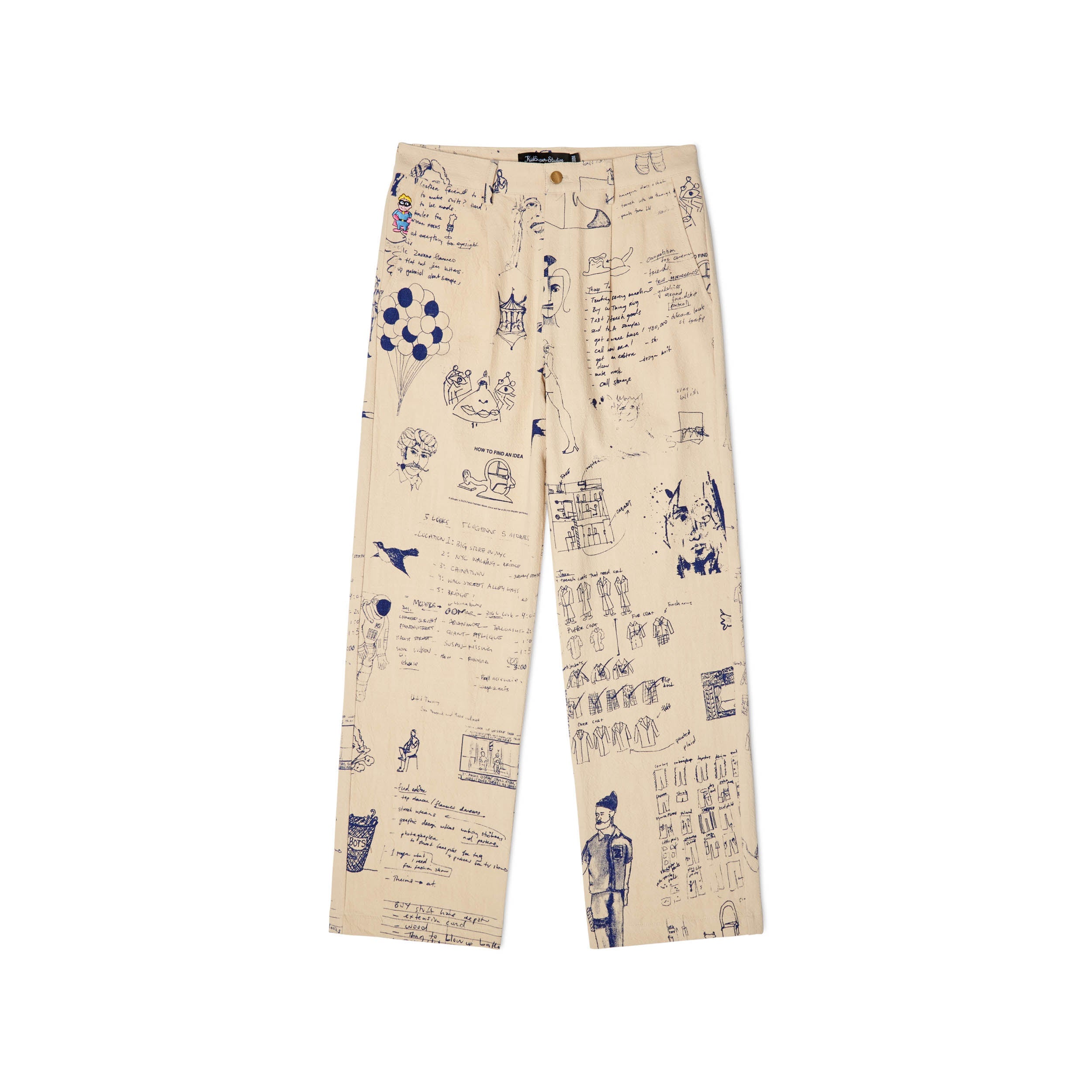 Doodles Linen Pants [Tan]