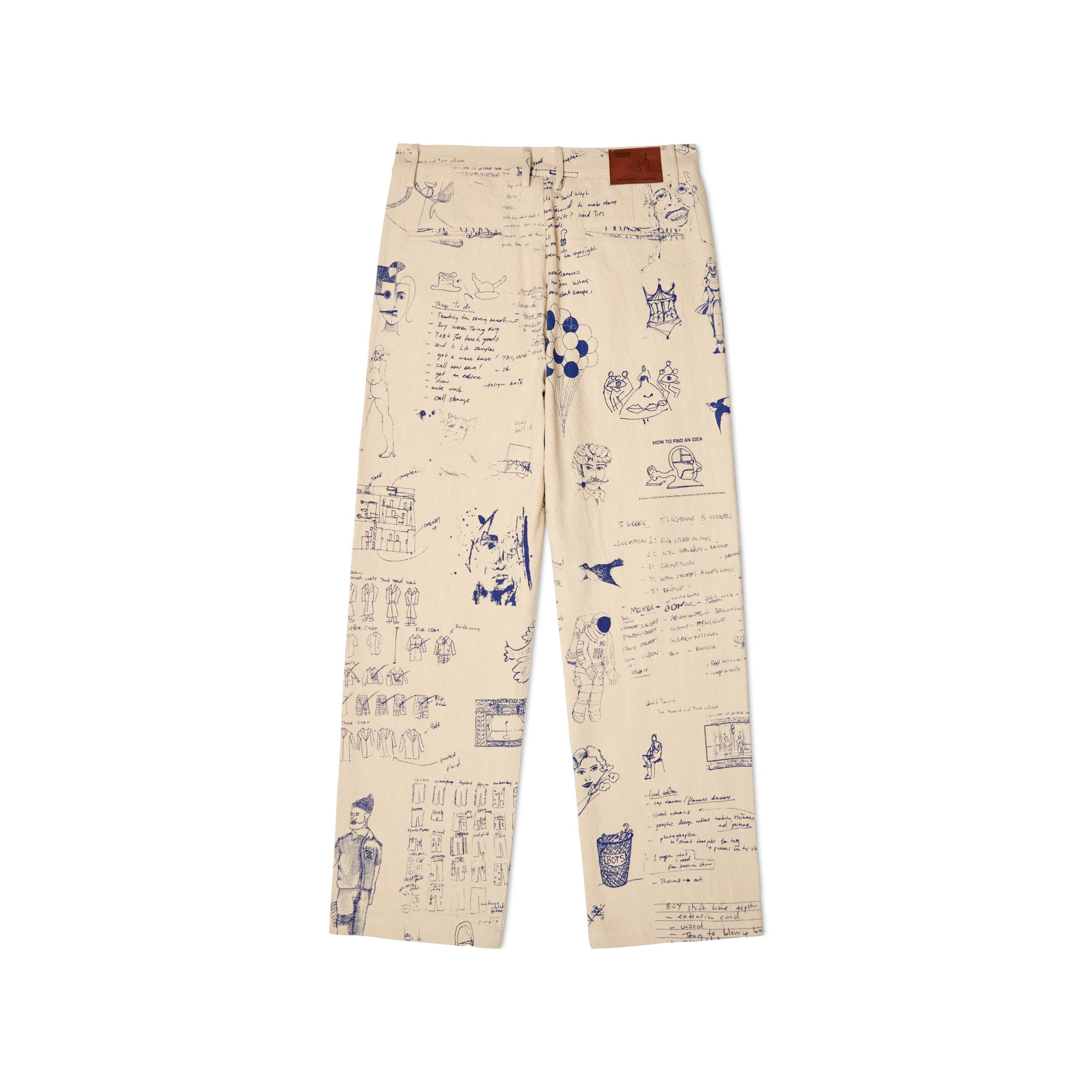 Doodles Linen Pants [Tan]