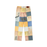 Checkered Painted Printed Work Pant [Multi]