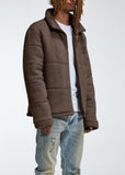 "Modular" Knitted Puffer Jacket (Camel)