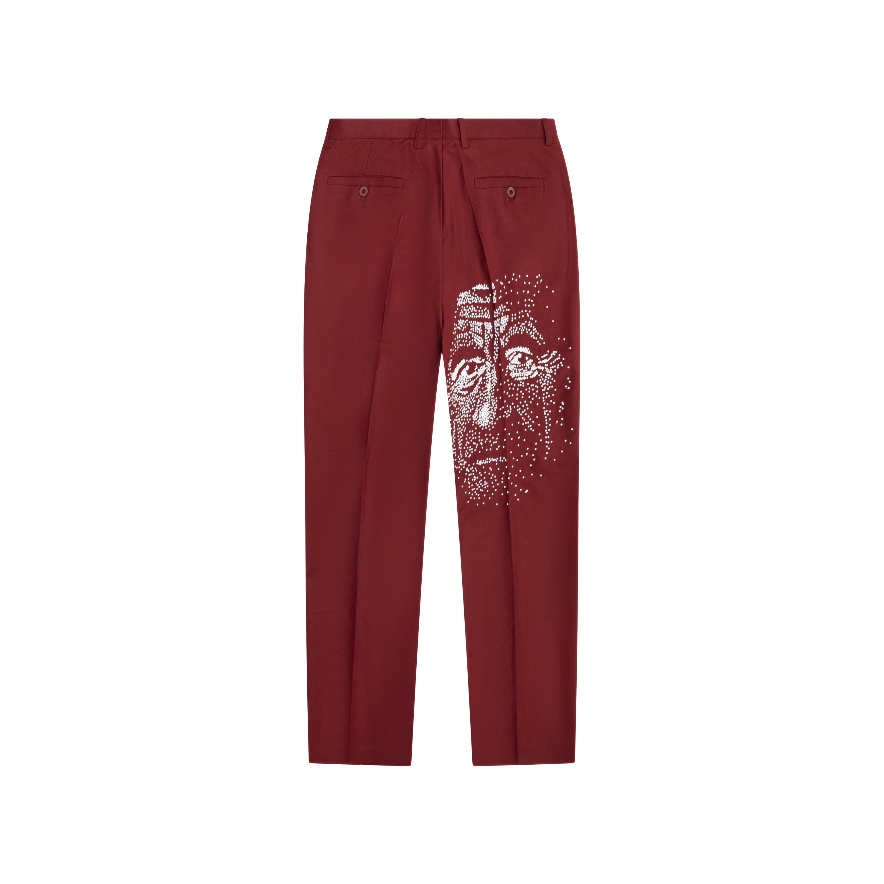 Embellished Faces Suit Bottom [Burgundy]