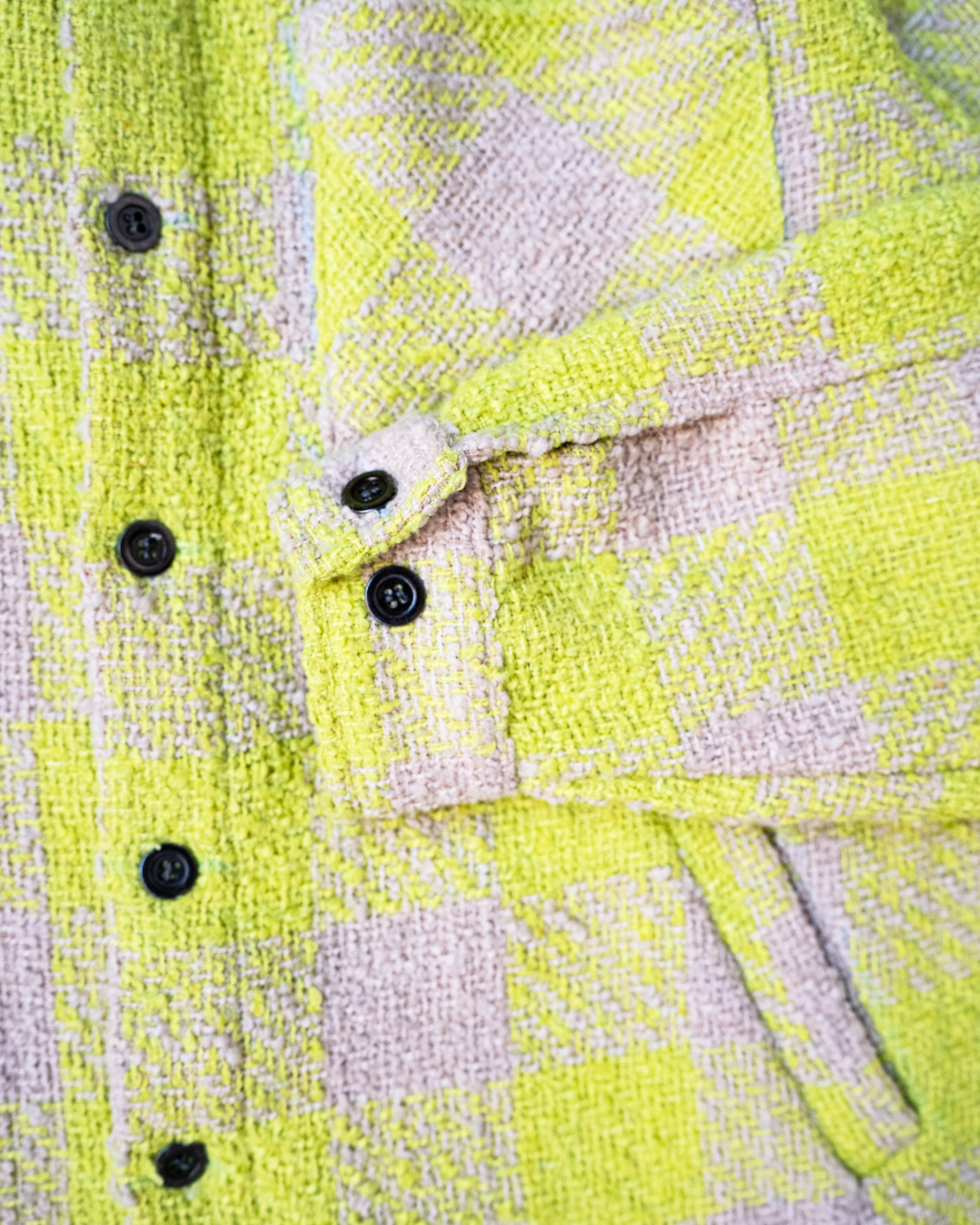 EPTM TWEED FLANNEL SHIRT- NEON GREEN