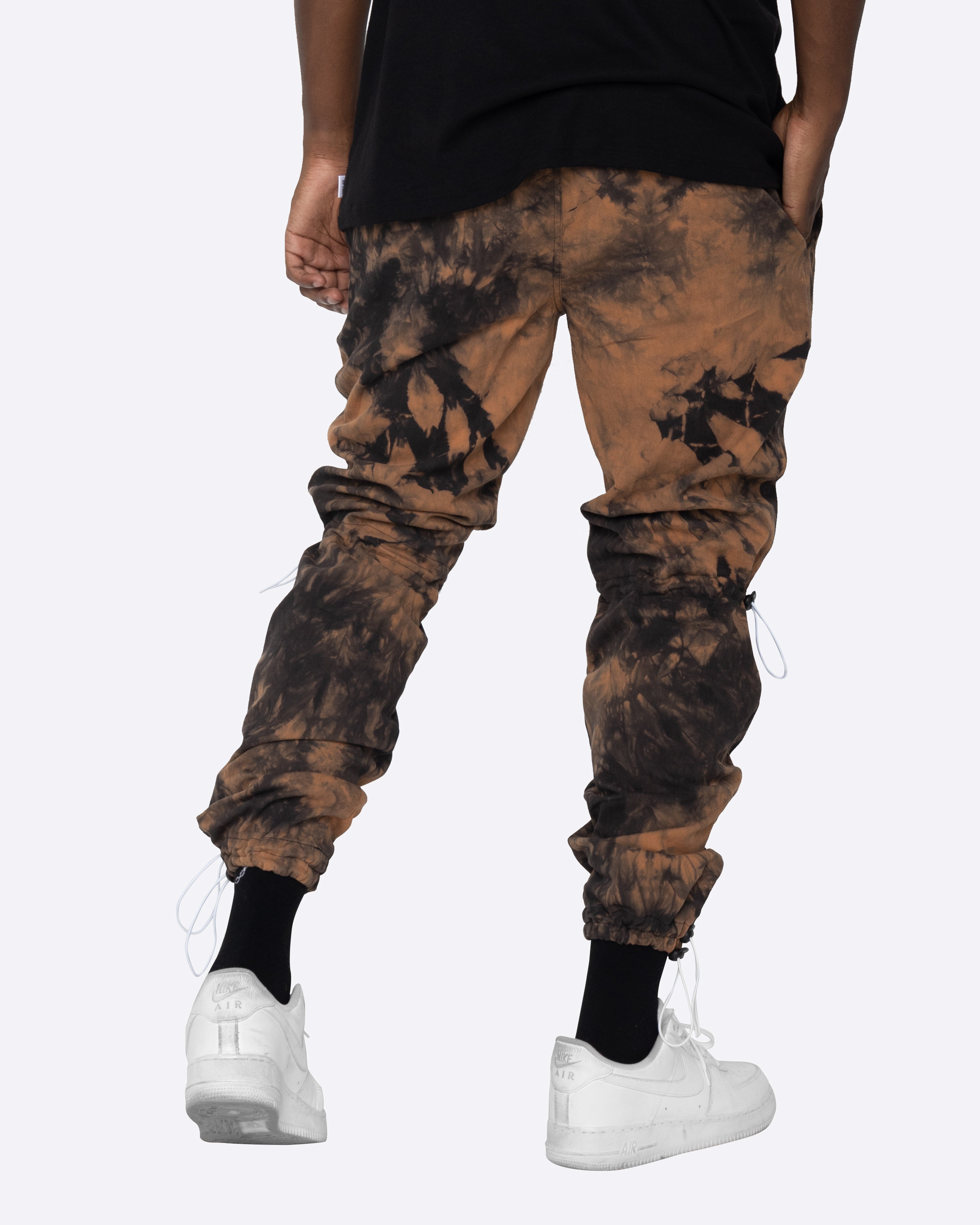 EPTM TIE DYE HYPER TRACK PANTS-BROWN