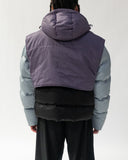 "Daphne" Layered Utility Puffer Jacket (Midnight)