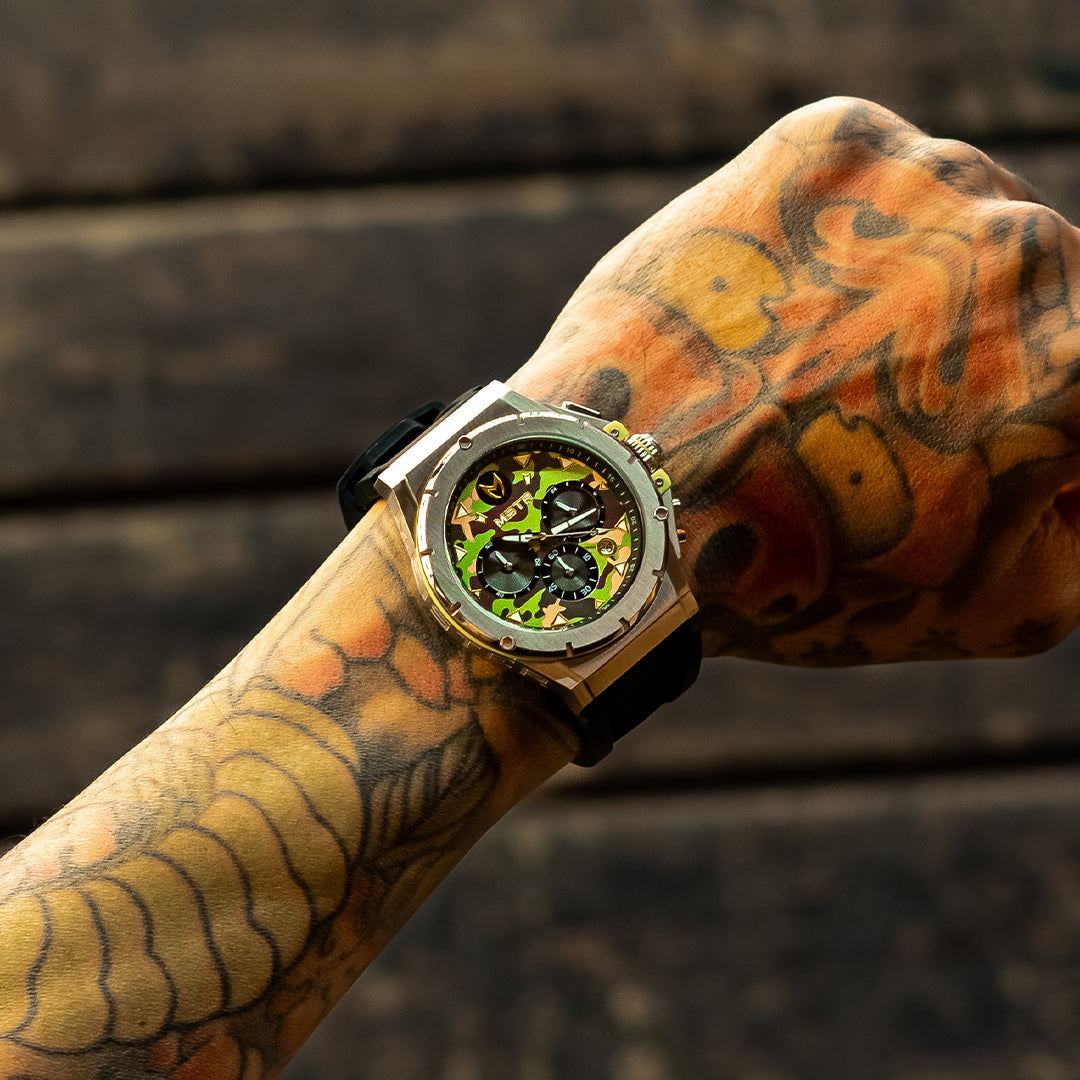 AM279RB - MK SILVER CAMO WATCH