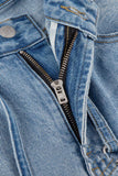 Adjustable Waist Straight-Leg Jeans