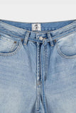 Adjustable Waist Straight-Leg Jeans